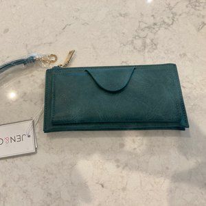 Jen & Co Blue/Sage Green Zippered Women's Wallet